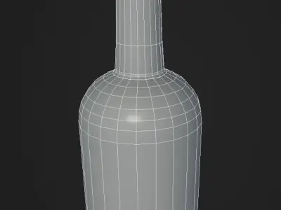 Sebewaing Beer Bottle Low-poly 3D model