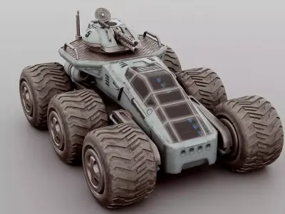 MILITARY VEHICLE M-100 Rigged 3D model