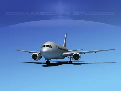 Boeing 767-100 Bare Metal 3D model