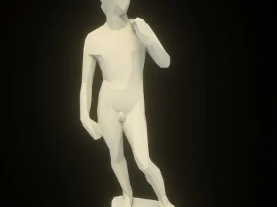 David Sculpture Low Poly Low-poly 3D model