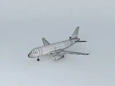 Template Airbus A318 3D model