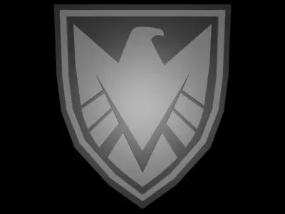Marvels SHIELD Badge Version 2 Free low-poly 3D model