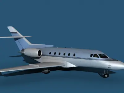 Hawker Siddley 800SR V09 3D model