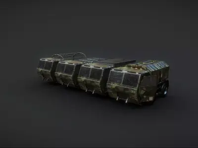 Modular Military Convoy Truck Pack 3D model