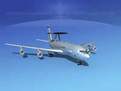 Boeing E-3C Sentry AK USAF 3D model