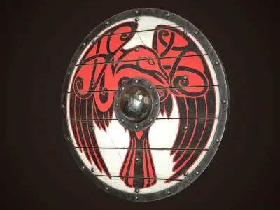 Viking Shield 32 Low-poly 3D model