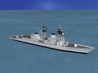 Spruance Class DD987 USS OBannon 3D model