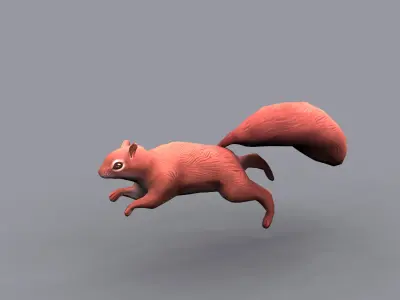 rigged  animated squirrel chipmunk  chippy  Low-poly 3D model