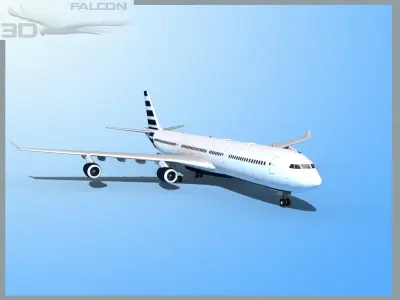 Falcon3D A340-600 Corporate 4 3D model