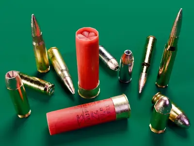 Ammo Set Free low-poly 3D model