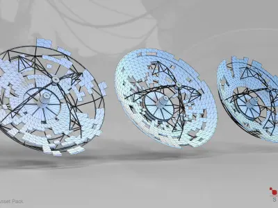 ParabolicAntenna 21 of 36 - Post Apocalyptic Low-poly 3D model