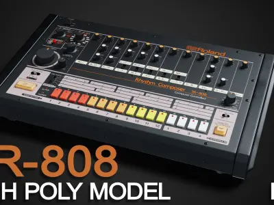 TR-808 High Poly Model 3D model