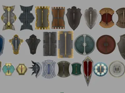 shield shields from legend of zelda Low-poly 3D model