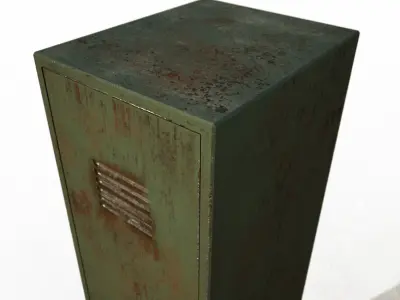 Old Locker Low-poly 3D model