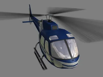 As-350 V5 Helicoopter Low-poly 3D model