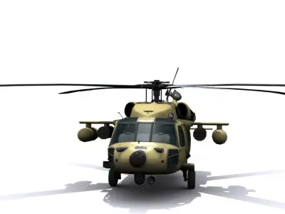 Army Blackhawk Low-poly 3D model