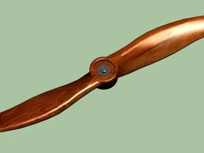 Vintage aircraft propellor 3D model