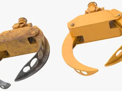 Forestry Log Grapple Attachment Set Clean and Dirt 3D model