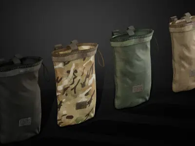 Military bag Low-poly 3D model