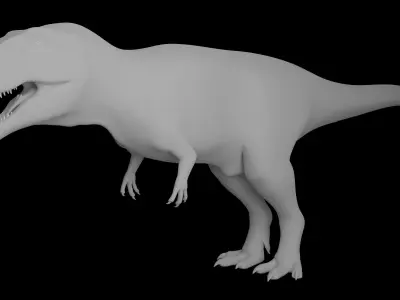 Giganotosaurus carolini  Low-poly 3D model