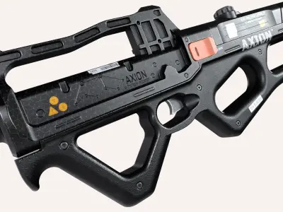 Gun-Sci-Fi-Axion Low-poly 3D model