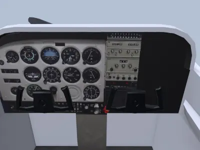 Light Utility Aircraft Low-poly PBR Low-poly 3D model