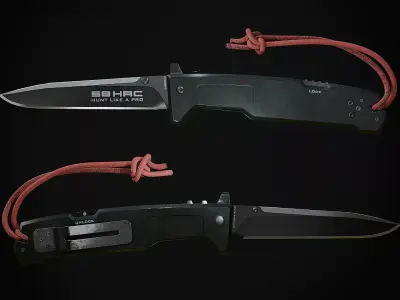 hunting knife Low-poly 3D model