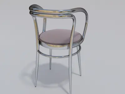 Metal Frame Dining Chair Free 3D model