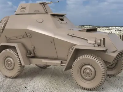 BA 64  Clay VRay 3D model