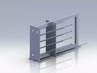 Plate type heat exchanger Free 3D model