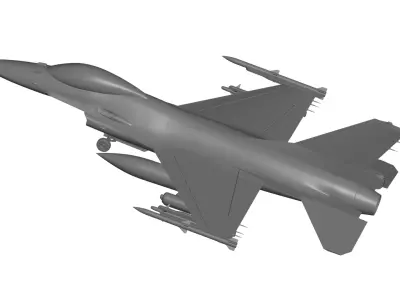 F-16 Fighting Falcon variants 3D model
