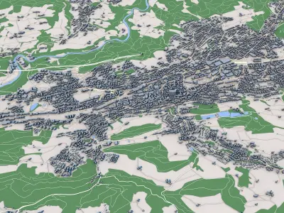 St Gallen City Switzerland 3D model
