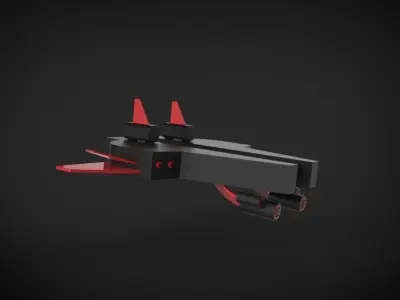 BattleWar SpaceShip Low-poly 3D model