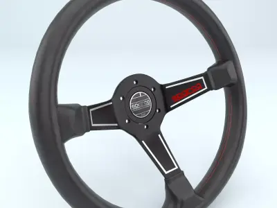 Steering Wheel Sparco L575 Red 3D model