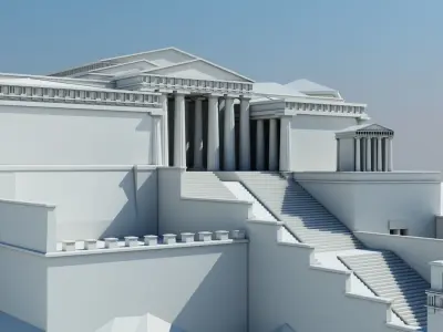 Acropolis 3D Model greek temple 3D model