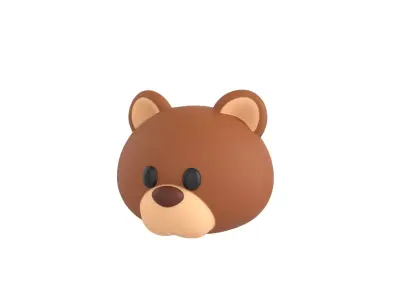 Prop124 Bear Head 3D model