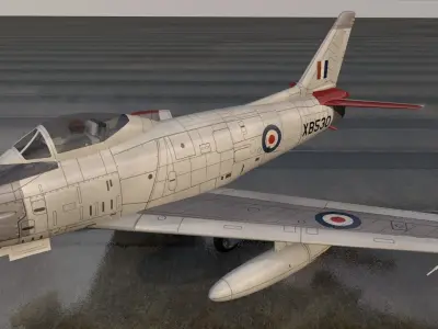 North American F-86H Sabre Hog 3D model