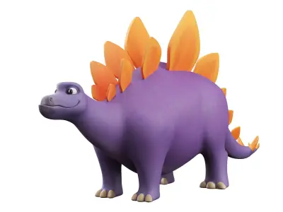 Cartoon Dinosaur Stegosaurus 3D model