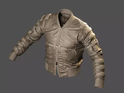 Bomber Jacket - Game Ready Outfit Low-poly 3D model
