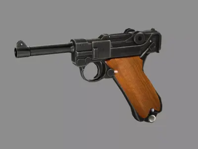Pistol C127G Luger Model 1908 Low Poly 3D Model Low-poly 3D model purchase
