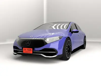 Mercedes Benz EQS 2021 Exterior modeling Free 3D model