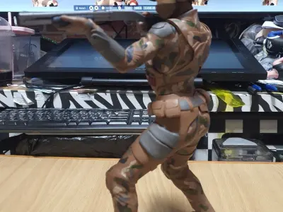 female soldier 3D print model