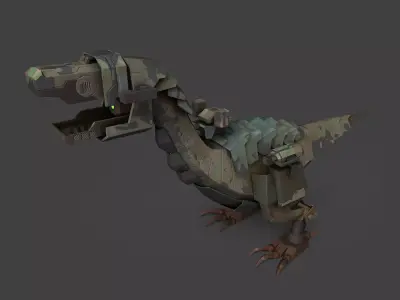 Dinosaur Robo Low-poly 3D model