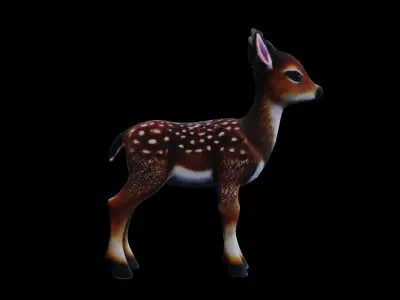 Little Deer low poly Low-poly 3D model