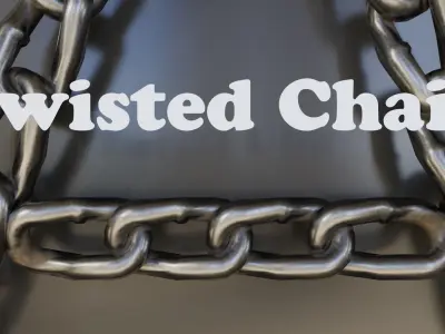 Chain Links - a set of seven different chains links Low-poly 3D model