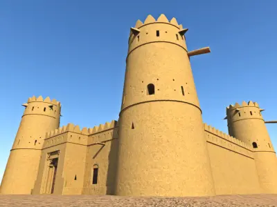 Arab Fort Low-poly 3D model