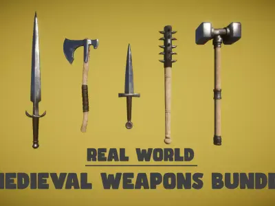 Real World - Medieval Weapons Bundle Low-poly 3D model