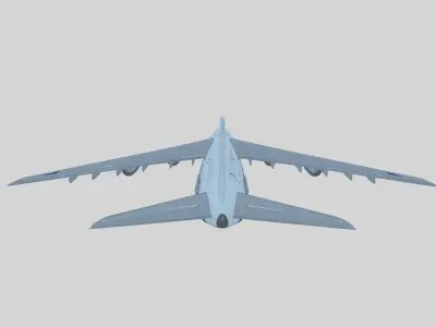 Lowpoly Antonov An-124 Ruslan Low-poly 3D model
