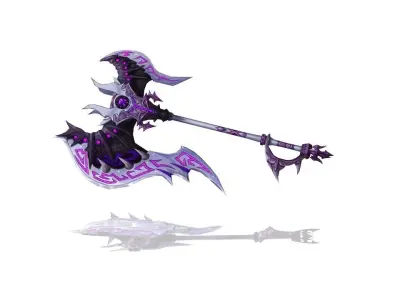 Corrupted Holy Axe Low-poly 3D model