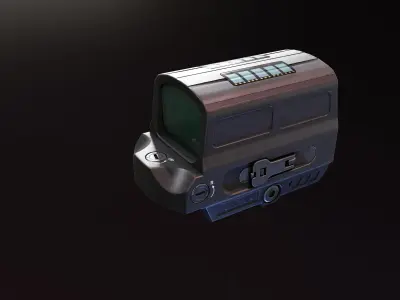 Holosun HS512GD Reflex Sight Low-poly 3D model